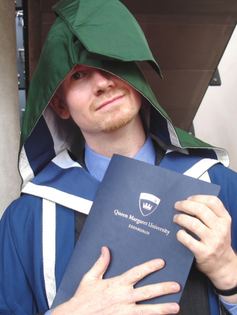 David at his graduation ceremony