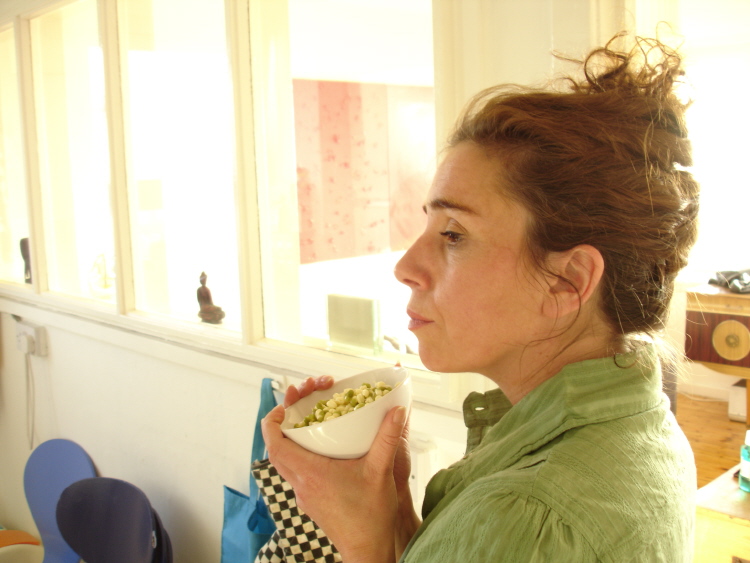 Home Hindrance - Gowan Calder in the kitchen as Joanna (photo: David Leddy)