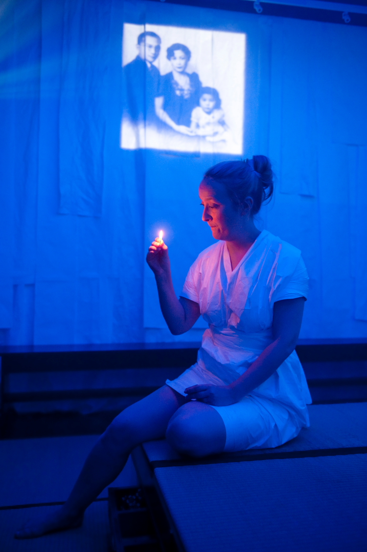 David Leddy's 'White Tea' - Gabriel Quigley as Naomi (photo Tim Morozzo)