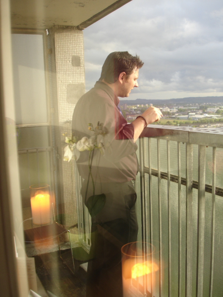 Brian Conaghan runs through his lines before the show each night