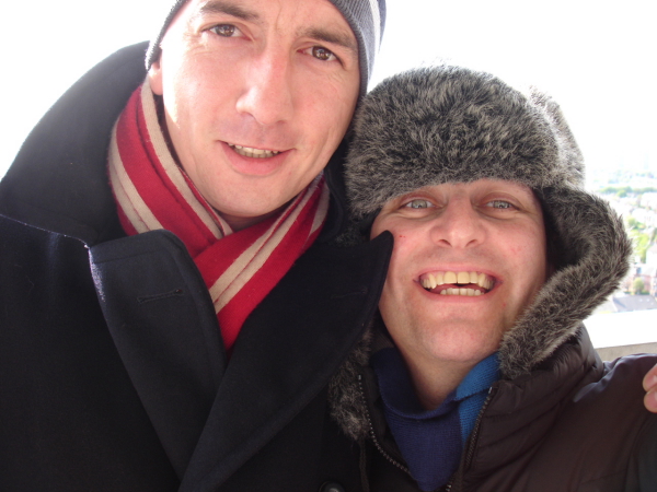 Rory and Eammon on holiday in Prague (played by Alan Sawers and Paul Thomas Hickey) 