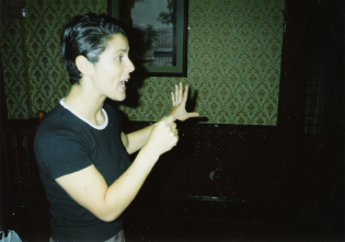People's Parties - Deanna Maich in rehearsal