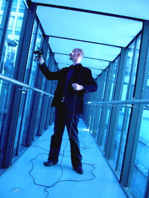 Verrocchio - David Leddy recording sound in the CCA corridor